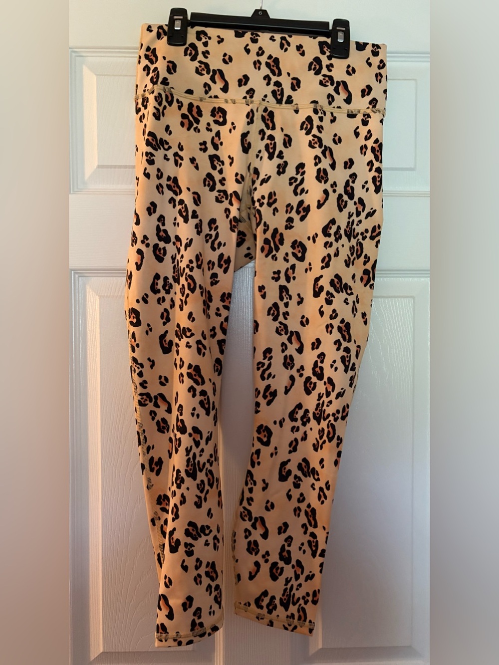 Fabletics Leopard-Print Leggings in Tan and Black
